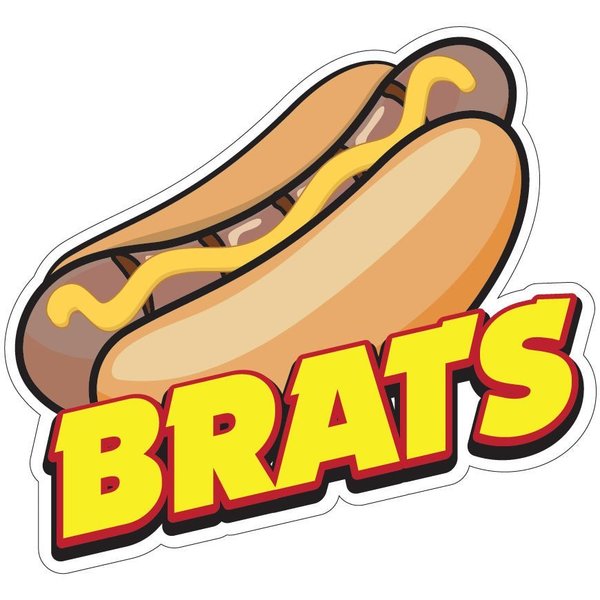 Signmission Brats Decal Concession Stand Food Truck Sticker, 8" x 4.5", D-DC-8 Brats19 D-DC-8 Brats19